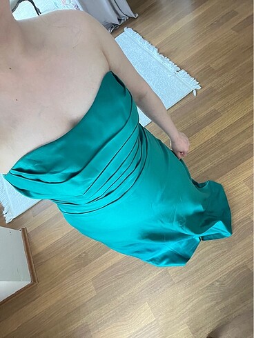 xxl Beden Oleg cassini yeşil elbise