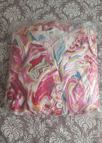 Diğer Renkli Batik Desenli Uzun Elbise