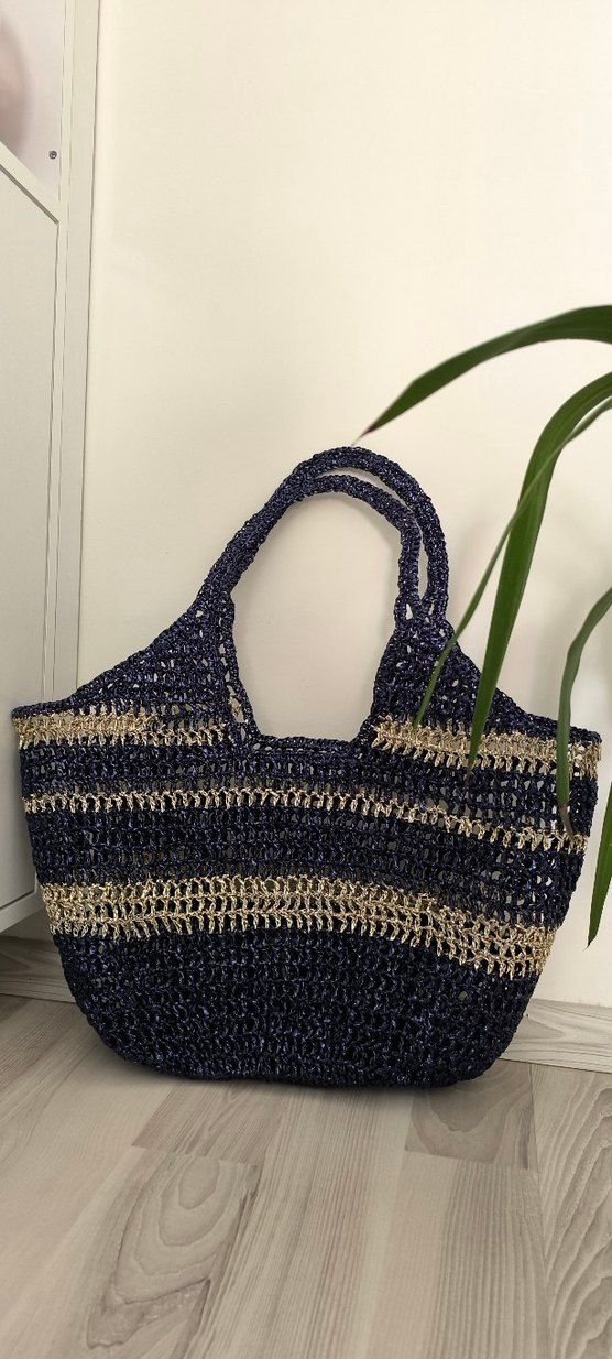 Bohem Tarzı Örgü Kadın plaj  Çanta - Görsel 2