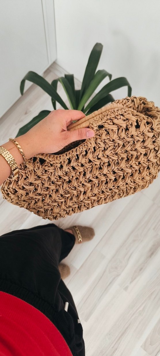 mango model Örgü Kadın Bej Bohem Çanta - Görsel 2