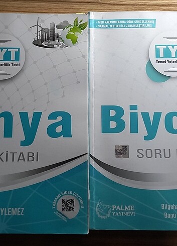 Palme yayınları tyt biyoloji ve kimya soru kitabı