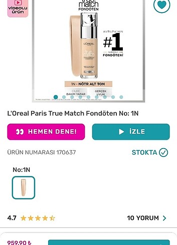 L'Oreal Paris 05 numara neatural undertone fondaten 