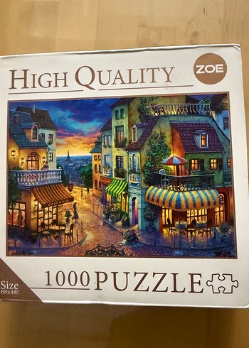 Renkli Akşam Manzaralı Puzzle - Görsel 2