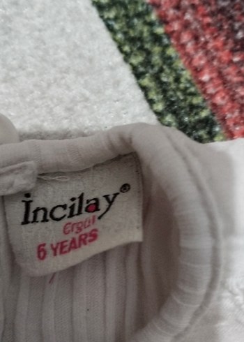 Kız Çocuk Beyaz Pamuklu Triko Bluz - Görsel 3