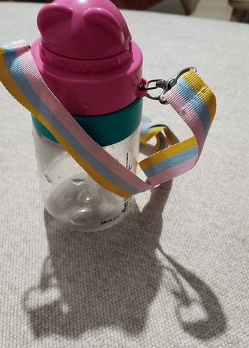 Renkli Pembe Çocuk Termos Şişesi suluk - Görsel 2