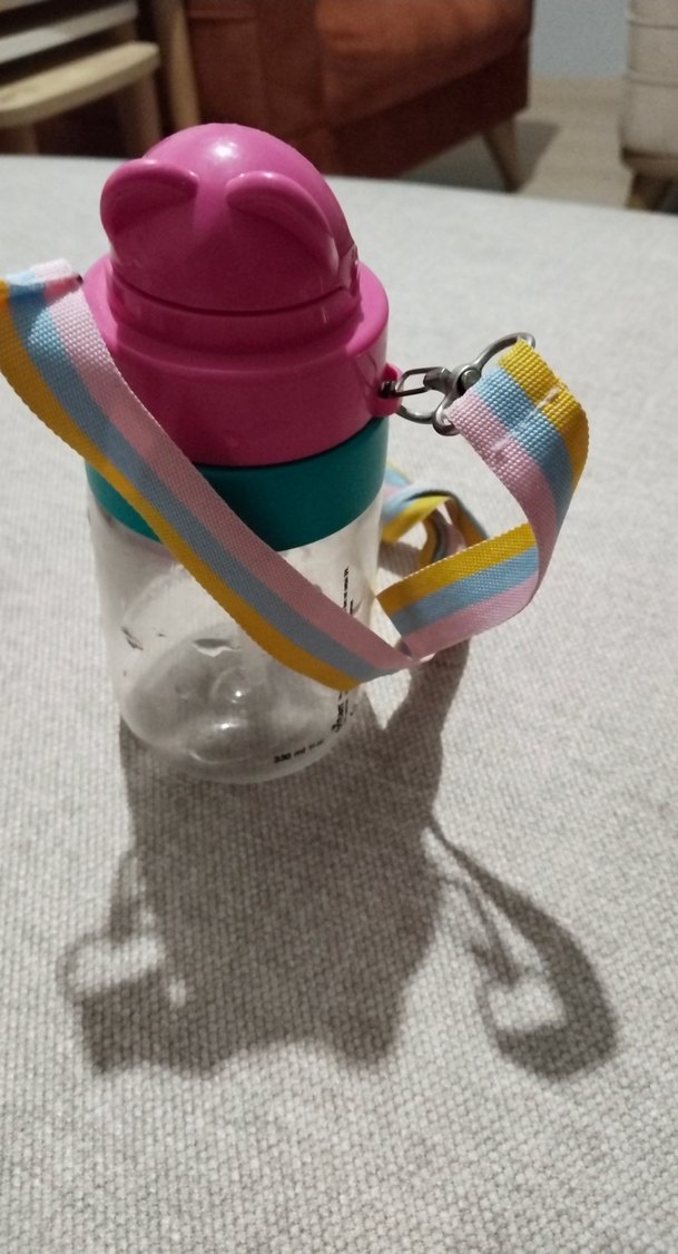 Renkli Pembe Çocuk Termos Şişesi suluk - Görsel 2