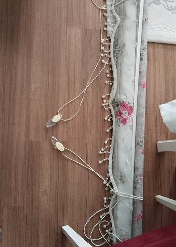 Nakışlı Bohem Tarzı Bej Gri Perde storrrr ölçü 135cm - Görsel 2