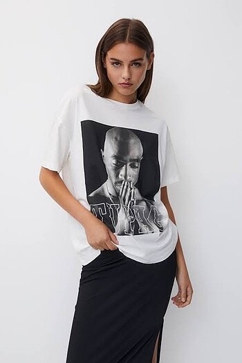 pull bear tupac baskılı tshirt