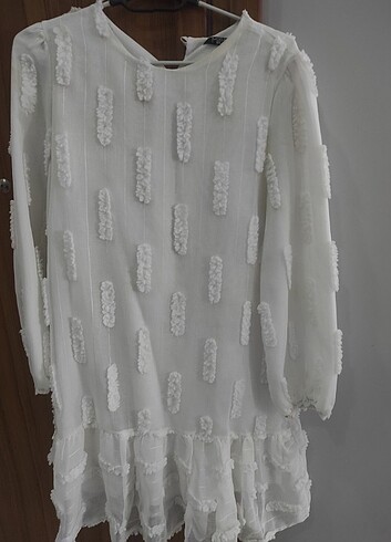 Beyaz poplin tunik/elbise