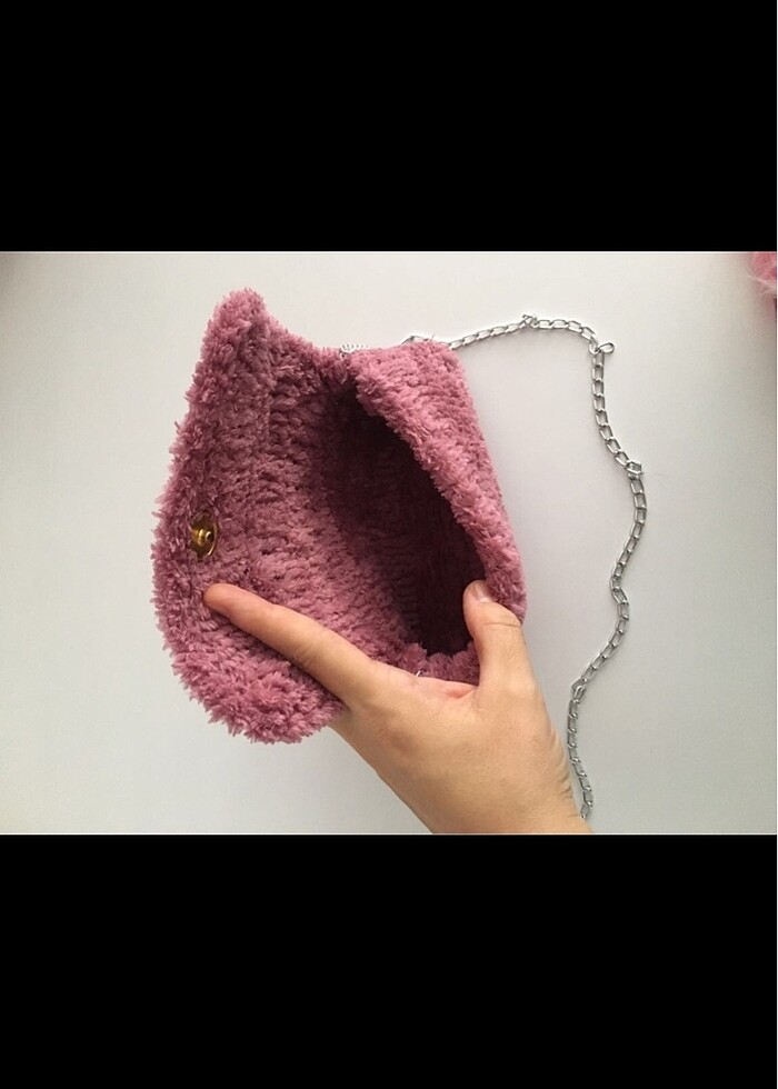 Peluş eş yapımı kanvas çanta - Görsel 3