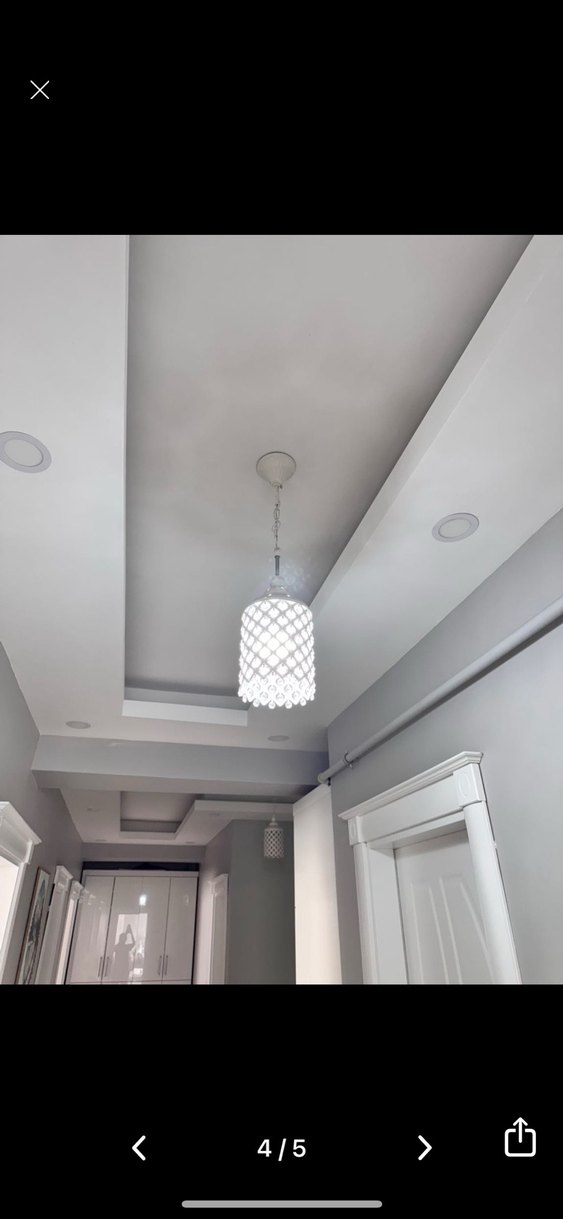 Beyaz Kristal Süslemeli Sarkıt Lamba - Görsel 4