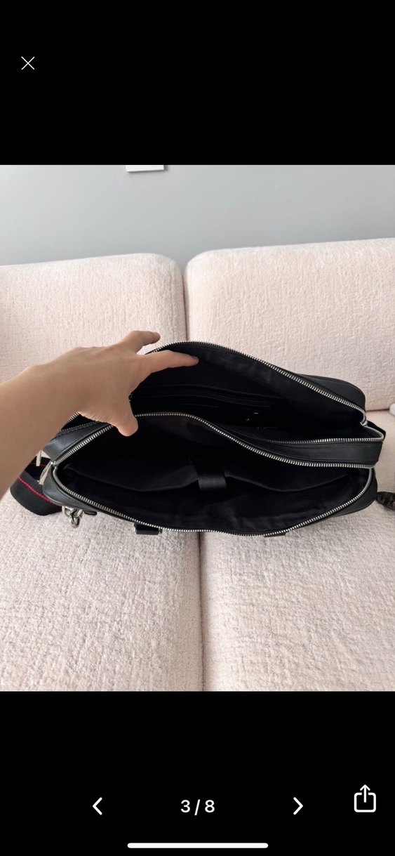 zara Klasik Siyah leptop Evrak Çantası hiç kullanılmadı sıfır - Görsel 3