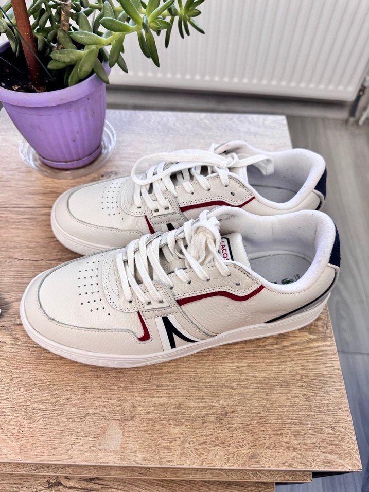 Lacoste Erkek Beyaz Sneaker Velcro Detaylı - Görsel 4