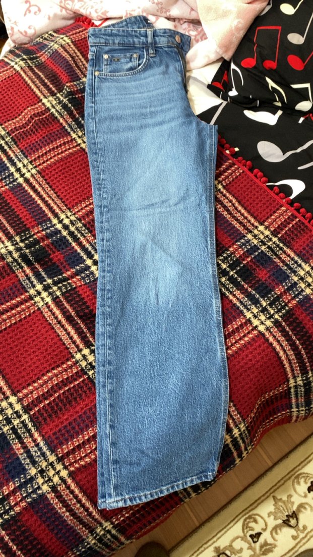 Kadın Mavi Denim Bol Kesim Günlük Jean - Görsel 2