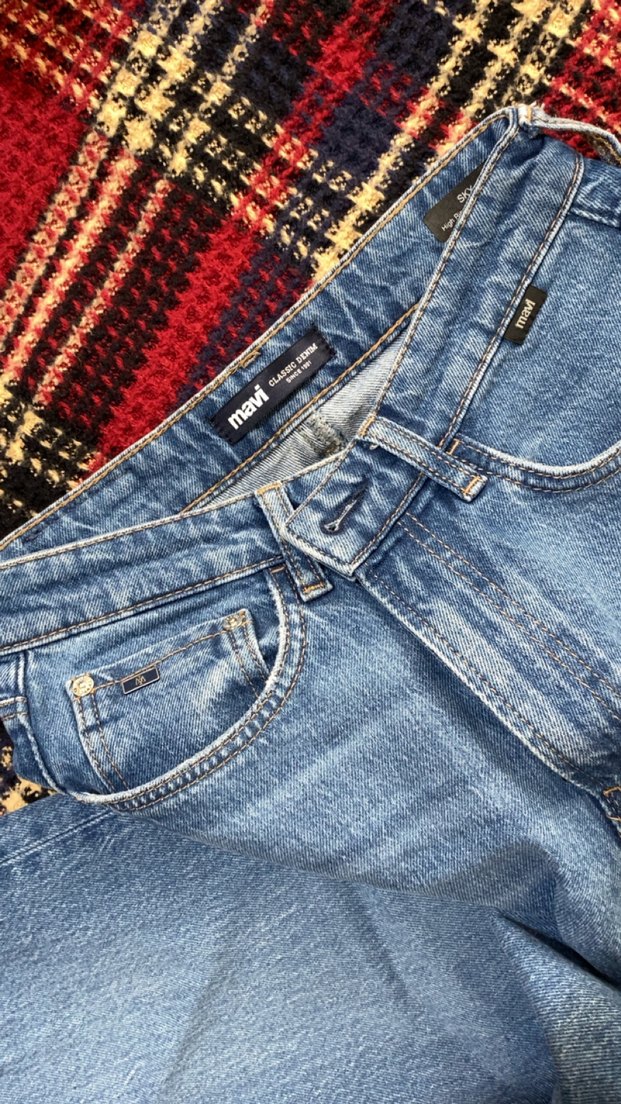 Kadın Mavi Denim Bol Kesim Günlük Jean - Görsel 3