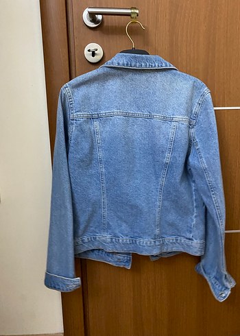 Nakışlı Mavi Kadın Kot Ceket - Görsel 3