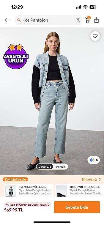 Trendyol kot pantalon