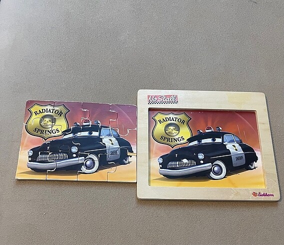 Hot Wheels Cars araba serisinden şerif polis araba puzzle