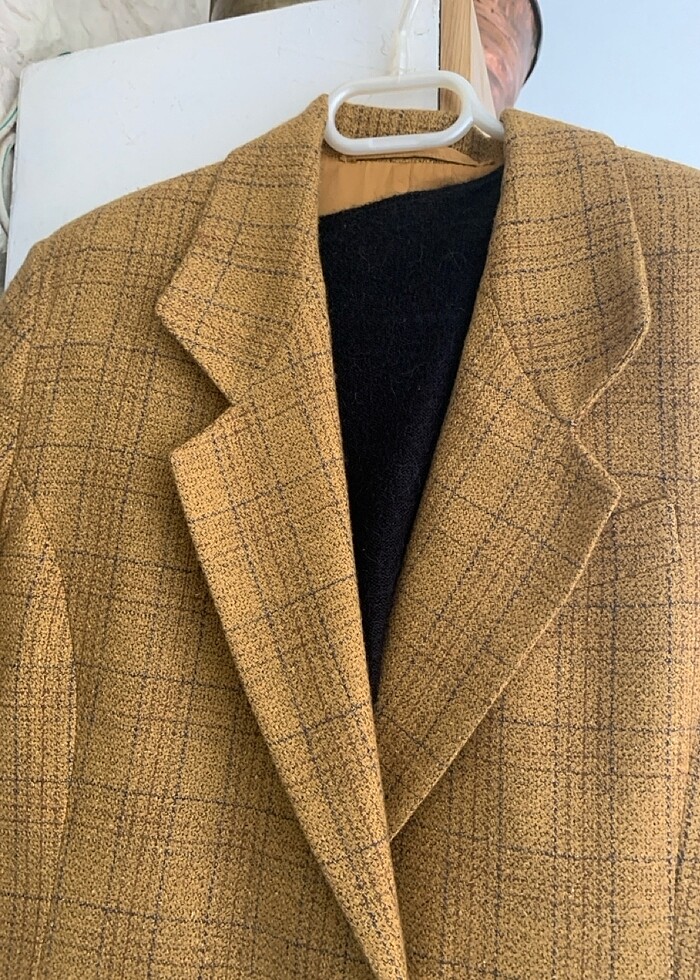 Kışlık kumaştan ceket ben diktim çok güzel - Görsel 4