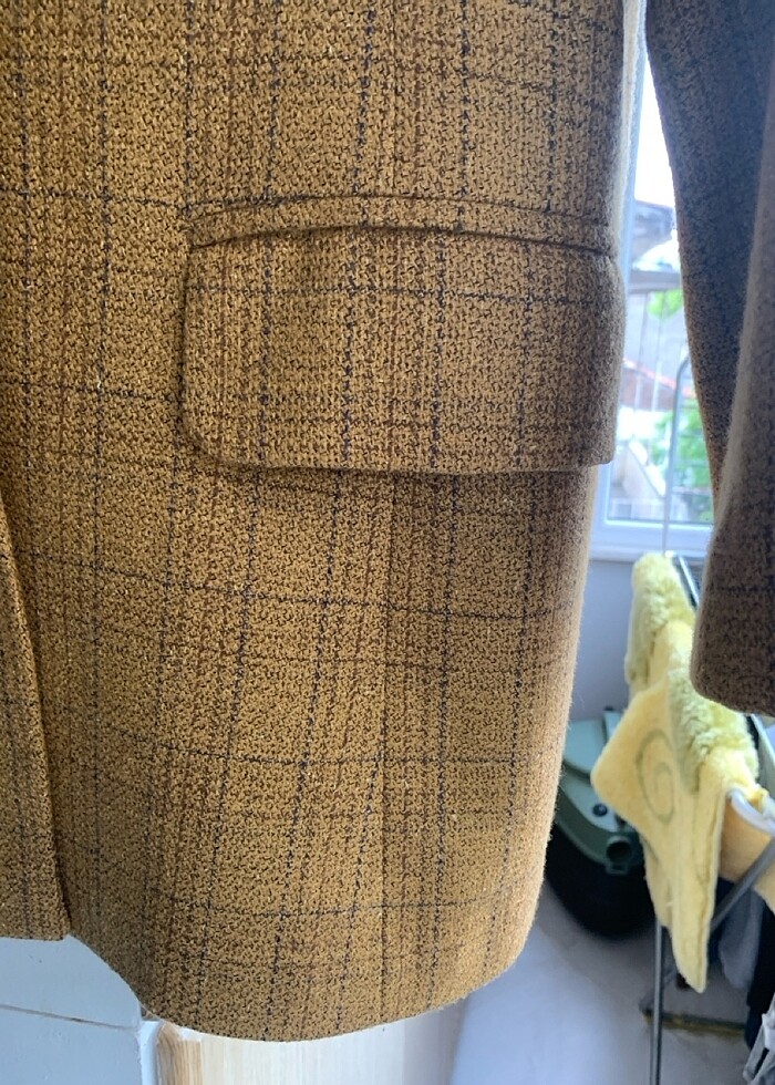 Kışlık kumaştan ceket ben diktim çok güzel - Görsel 3