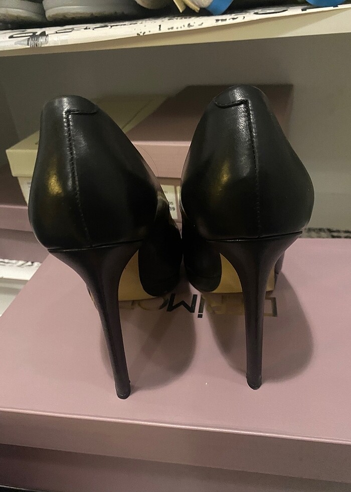 Derimod hakiki deri topuklu platform klasik ayakkabı - Görsel 3