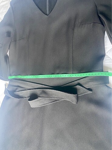 Naramaxx siyah krep elbise midi boy - Görsel 11