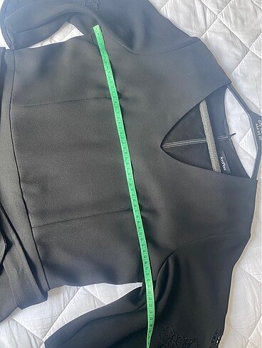 Naramaxx siyah krep elbise midi boy - Görsel 14