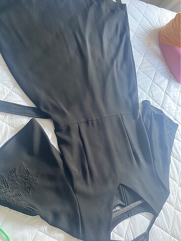 Naramaxx siyah krep elbise midi boy - Görsel 18