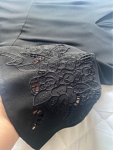 Naramaxx siyah krep elbise midi boy - Görsel 19