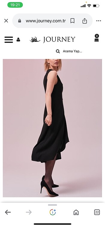 Journey Siyah Krep Elbise - Görsel 4