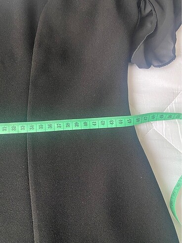 Selen krep kolları şifon midi boy elbise - Görsel 6