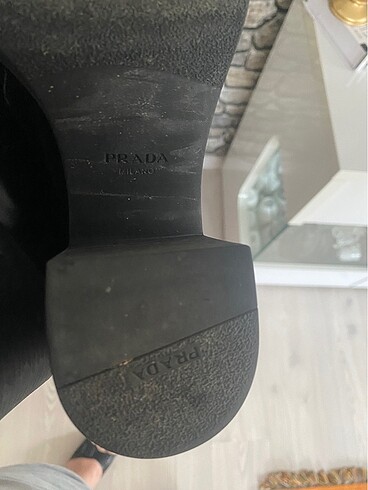 Prada Siyah Deri Makosen Topuklu Ayakkabı 38 numara #prada - Görsel 11