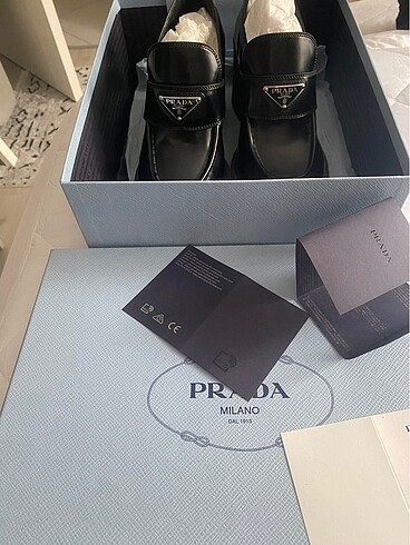 Prada Siyah Deri Makosen Topuklu Ayakkabı 38 numara #prada - Görsel 10