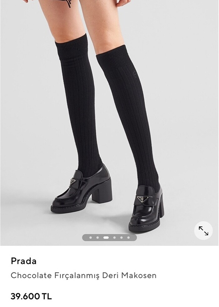 Prada Siyah Deri Makosen Topuklu Ayakkabı 38 numara #prada - Görsel 3