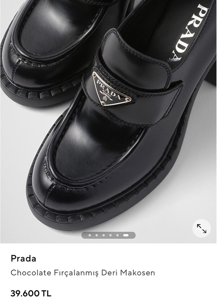 Prada Siyah Deri Makosen Topuklu Ayakkabı 38 numara #prada - Görsel 5