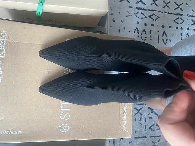 Stradivarius likralı kumaş bot 39 numara - Görsel 5