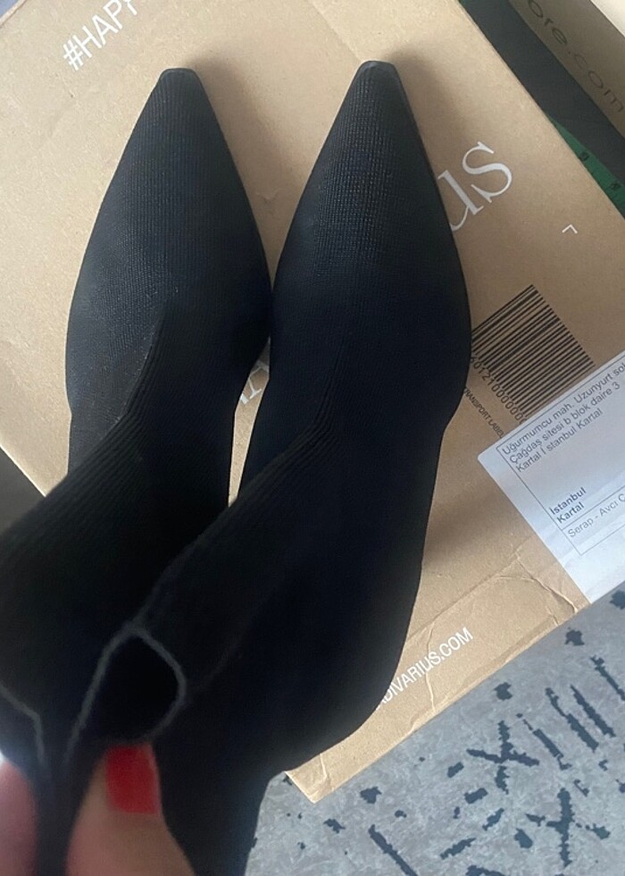 Stradivarius likralı kumaş bot 39 numara - Görsel 4