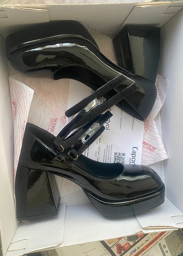 Capone rugan topuklu ayakkabı - Görsel 2