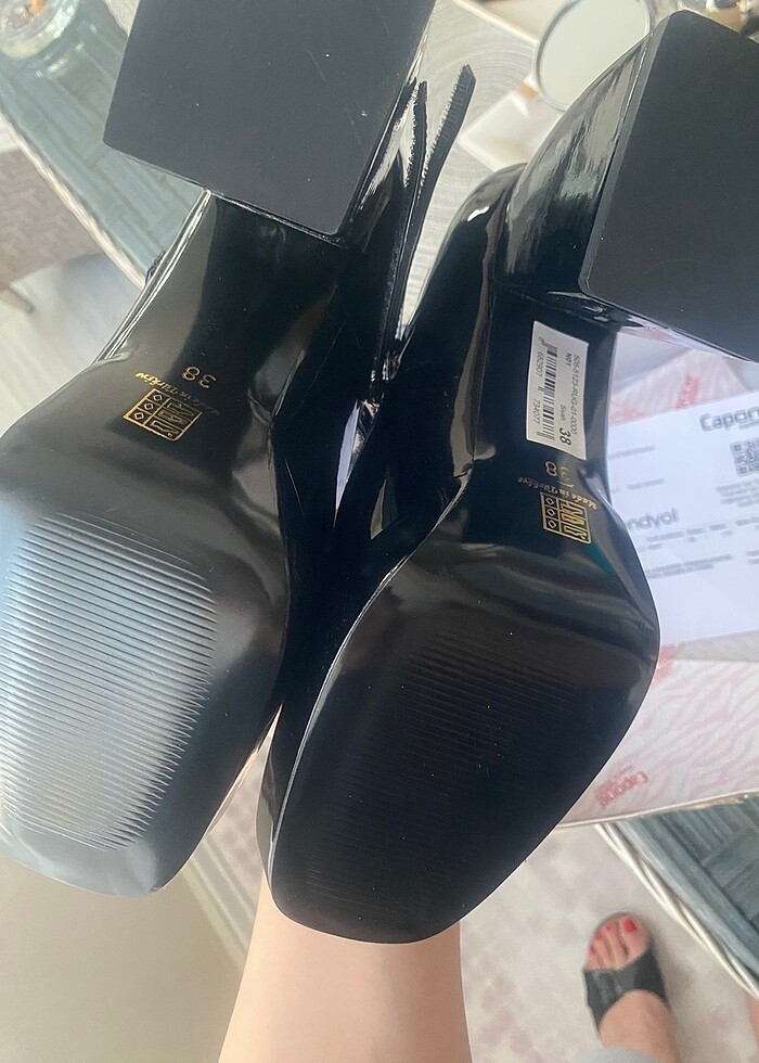 Capone rugan topuklu ayakkabı - Görsel 5