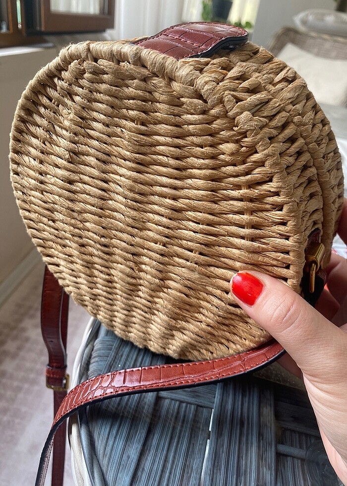 Mango zara hasır çanta Marks & Spencer hasır çanta - Görsel 2