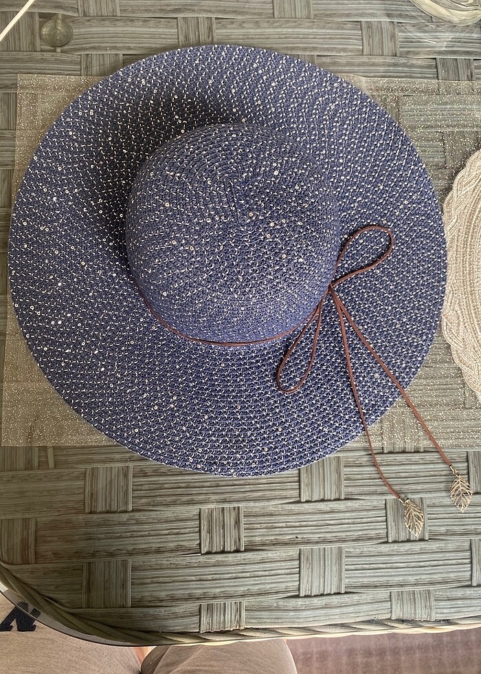 Afrodit hasır şapka zara mango stradivarius bershka polo garage - Görsel 5