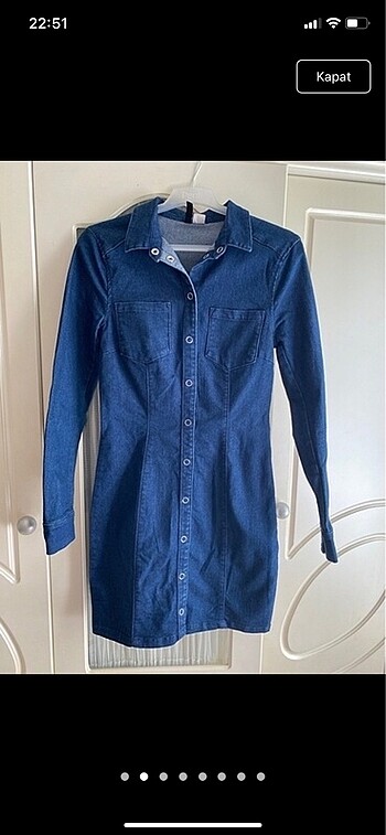 H&M Mini Kot Elbise