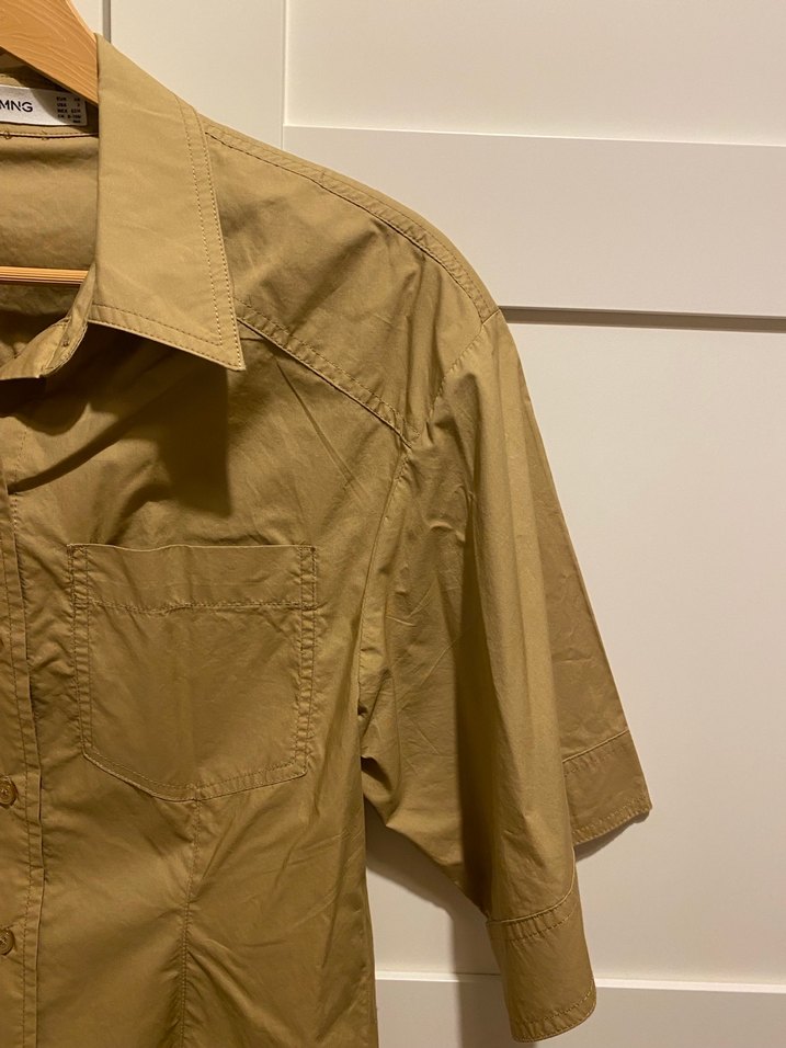 Pamuklu Mango Gömlek - Görsel 4