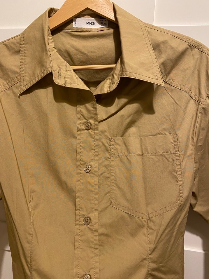 Pamuklu Mango Gömlek - Görsel 5