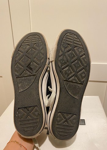 Siyah Deri Converse - Görsel 4