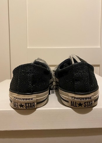 Siyah Deri Converse - Görsel 2