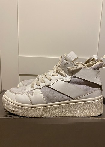 Beyaz Bağcıklı Spor Ayakkabı - Görsel 8