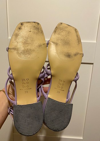 Mor Topuklu Kadın Sandalet - Görsel 8