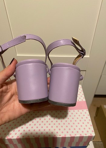 Mor Topuklu Kadın Sandalet - Görsel 6