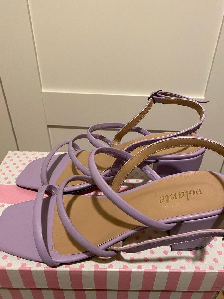 Mor Topuklu Kadın Sandalet - Görsel 2